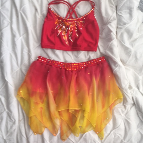 flame dance costume